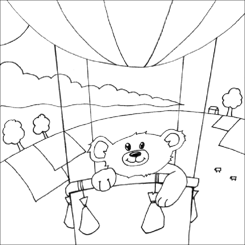 Hot air balloon Coloring Page | Free Printable Coloring Pages