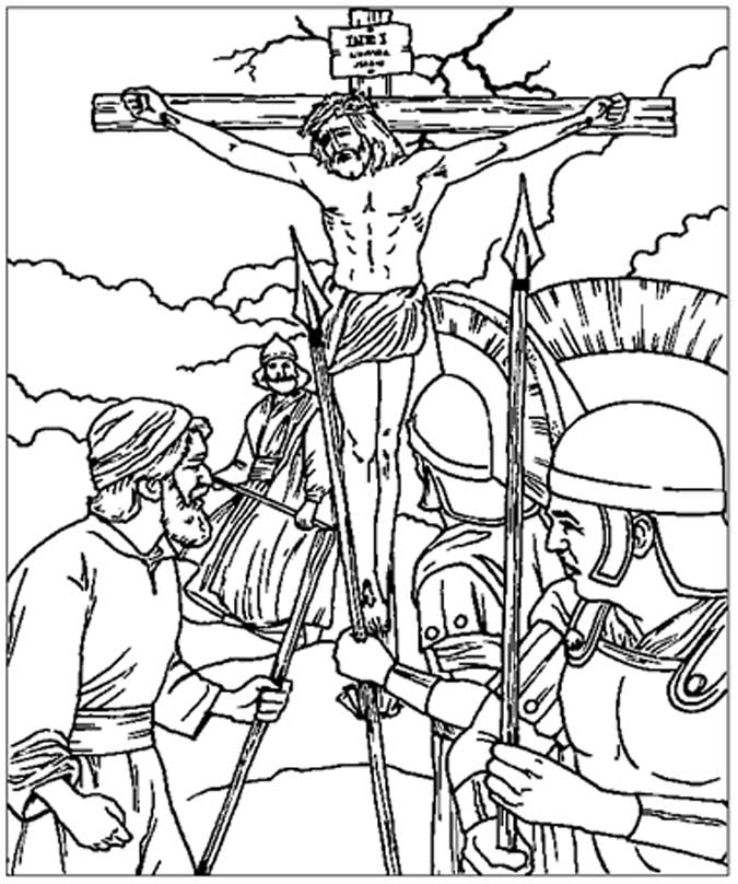 station of the cross 13 Colouring Pages