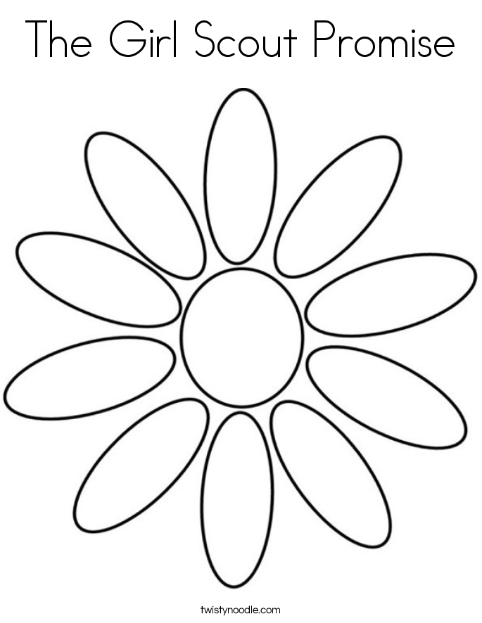Girl Scout Promise Coloring Page
