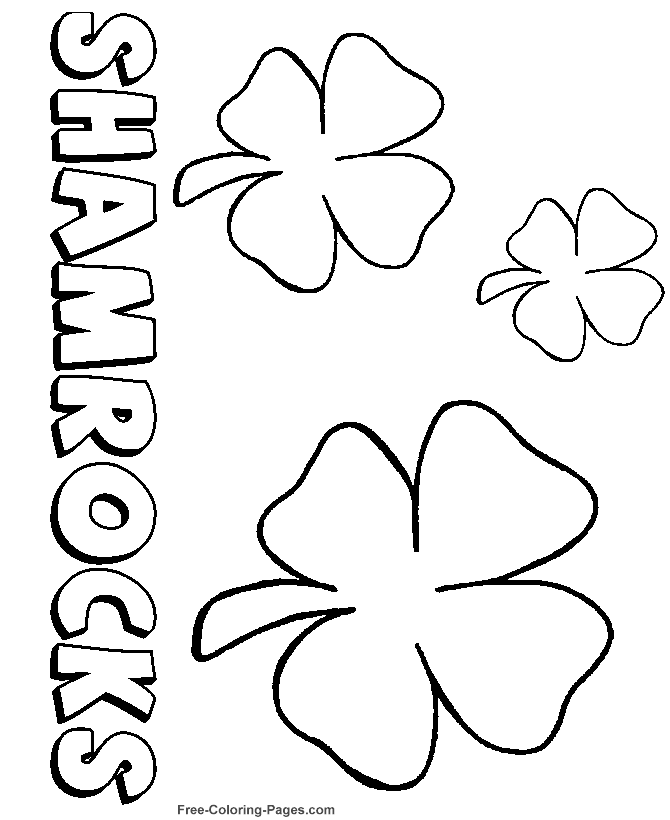 St. Patricks Day - Shamrock coloring pages