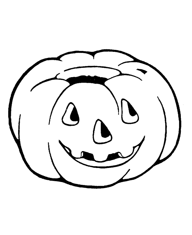 Halloween Coloring Page Sheets - Big Goofy Pumpkin | BlueBonkers