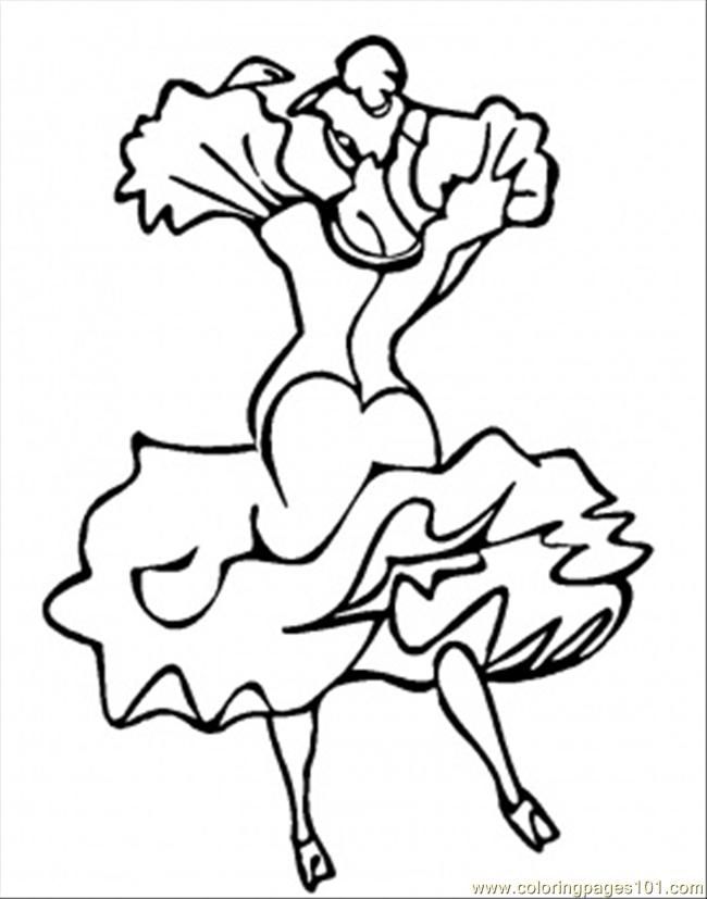 Coloring Pages Dance (Countries  Spain) - free printable coloring