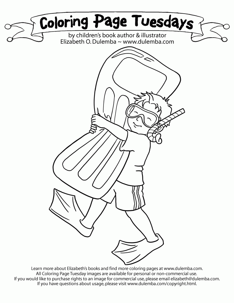  Coloring Page Tuesday - Ready to Swim!
