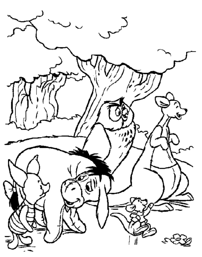 Mickey and Friends Surfing Coloring Page - Disney Coloring Pages