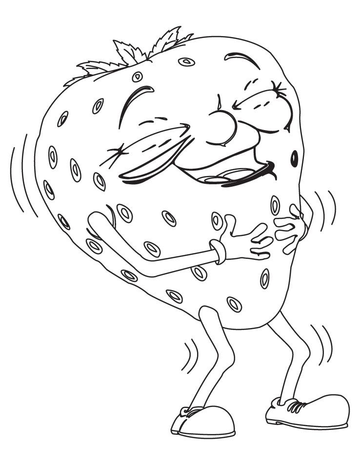 Cartoon strawberry coloring pages | Download Free Cartoon