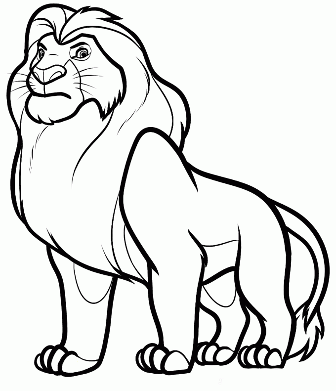 Free Simba Coloring Page, Download Free Simba Coloring Page png images