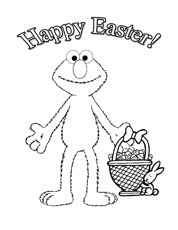 elmo-easter-coloring-page | Kids Cute Coloring Pages