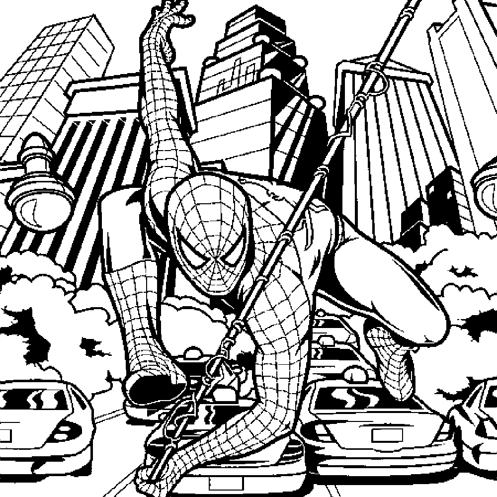 spider man city coloring pages   Clip Art Library