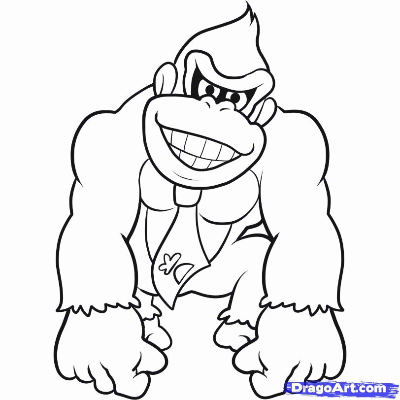 Facts Donkey Kong Coloring Page , Languages