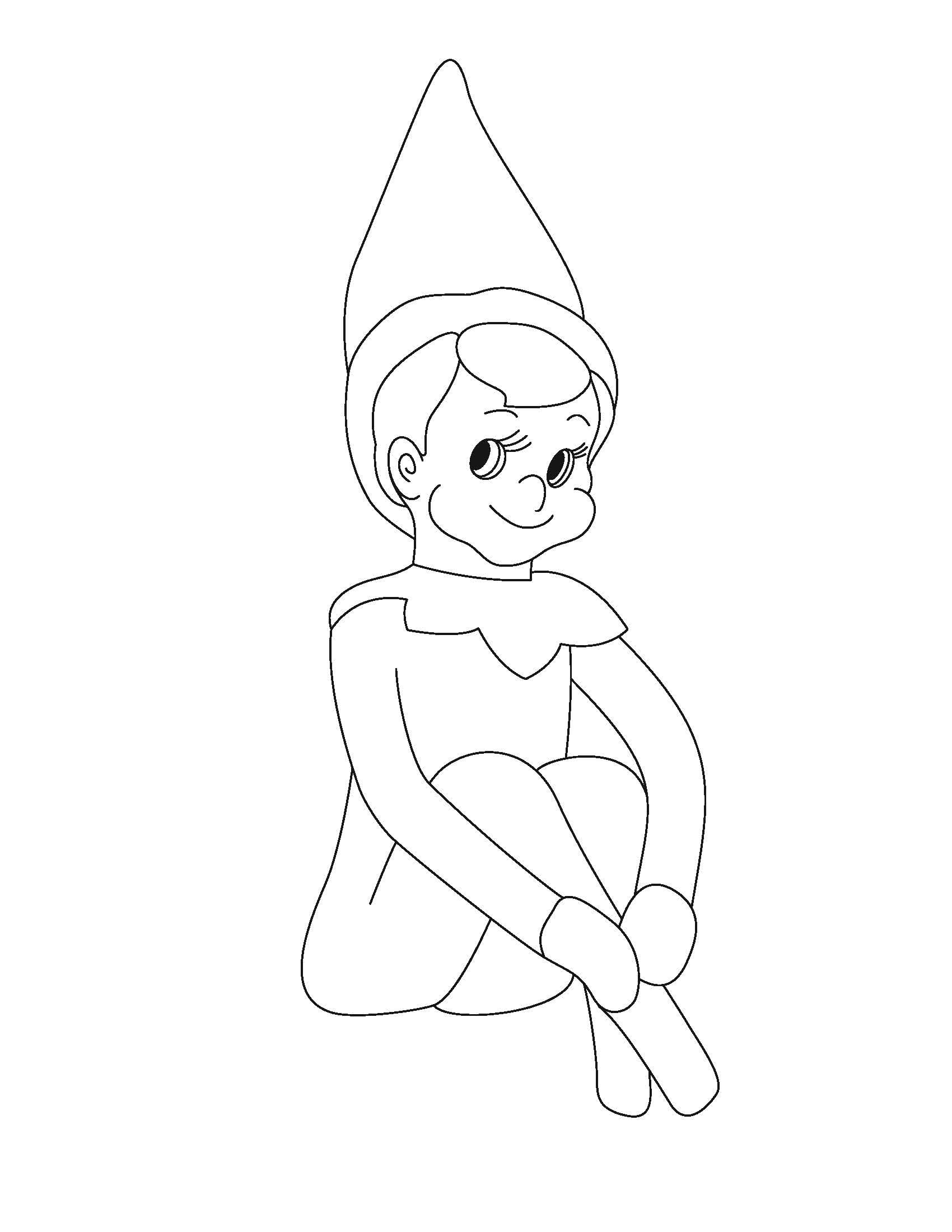 Free Printable Girl Elf On The Shelf Coloring Pages, Download Free Clip
