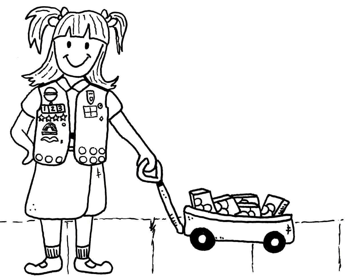 Printable Girl Scout | Coloring Pages for Kids and for Adults