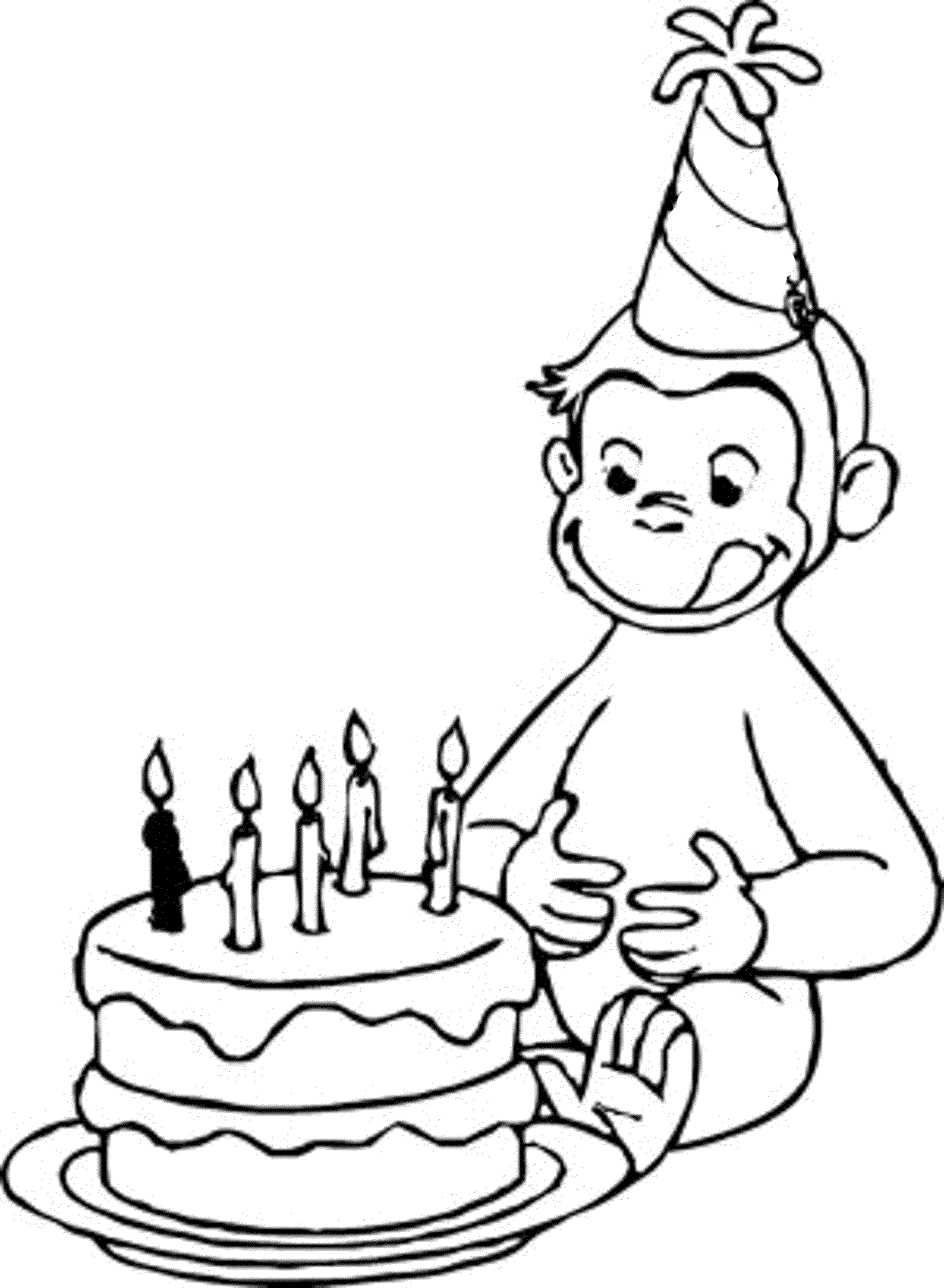 Happy Birthday Coloring Pages Boy Clip Art Library