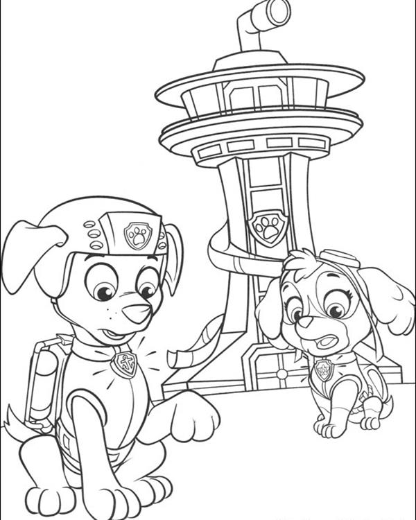 paw patrol truck coloring page - Library