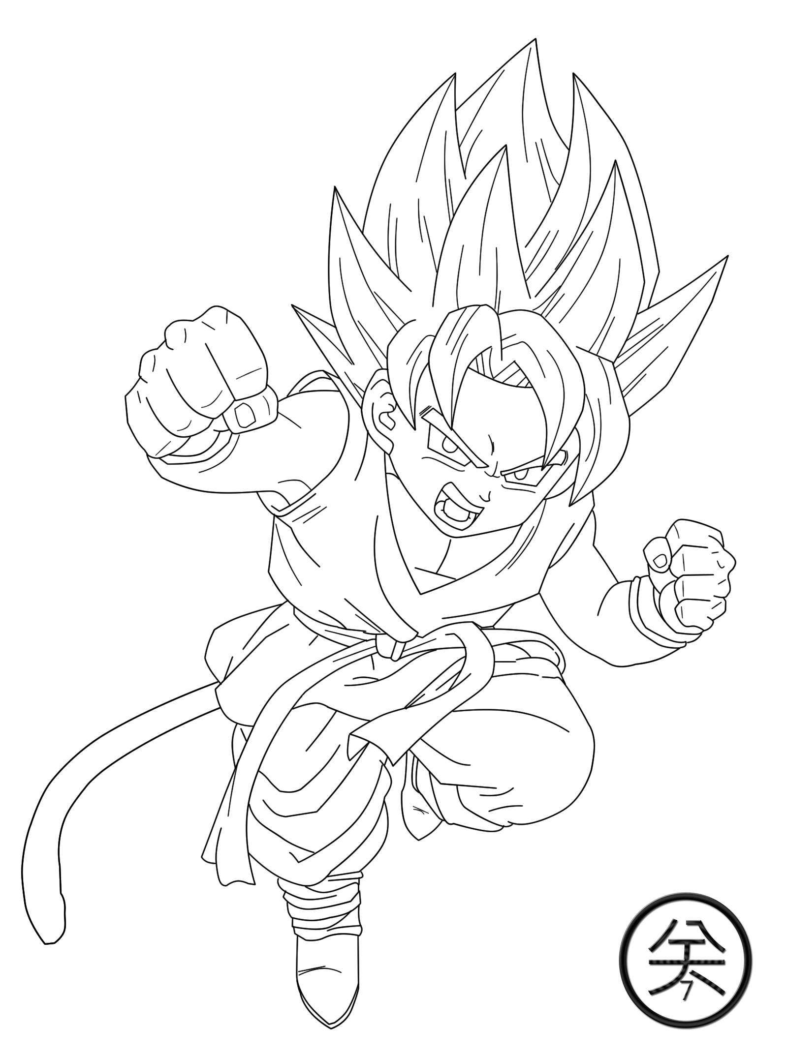  Goku GT Coloring Pages - Dragon Ball GT Goku Coloring