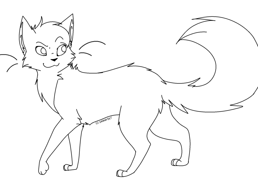 Clip Arts Related To : easy warrior cat drawing. 