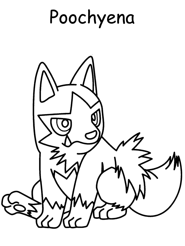 Poochyena Pokemon Coloring Pages | Coloring Pages for Kids | Kids
