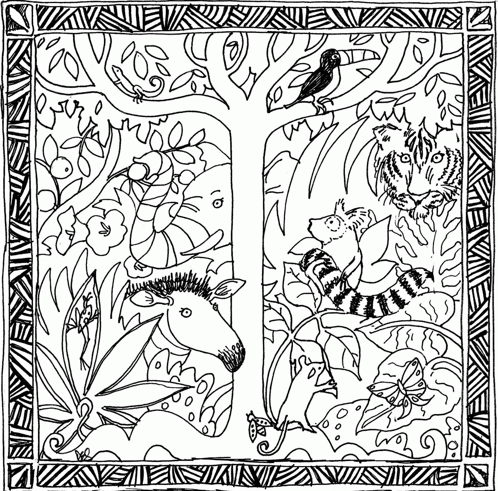 Free Rain Forest Trees Coloring Page Download Free Rain Forest Trees