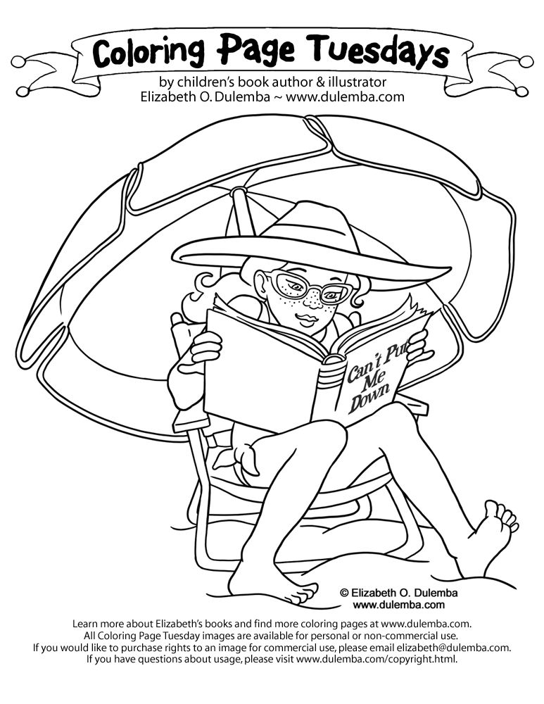  Coloring Page Tuesday - Summer Reading