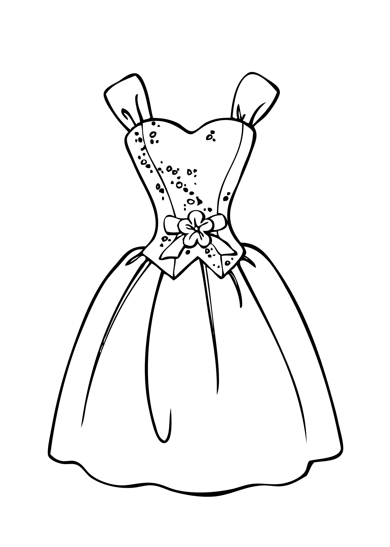 Blank Dress Coloring Page | Coloring Pages For All Ages