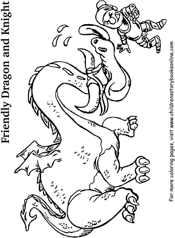 Knights And Dragons Coloring Pages Sketch Coloring Page