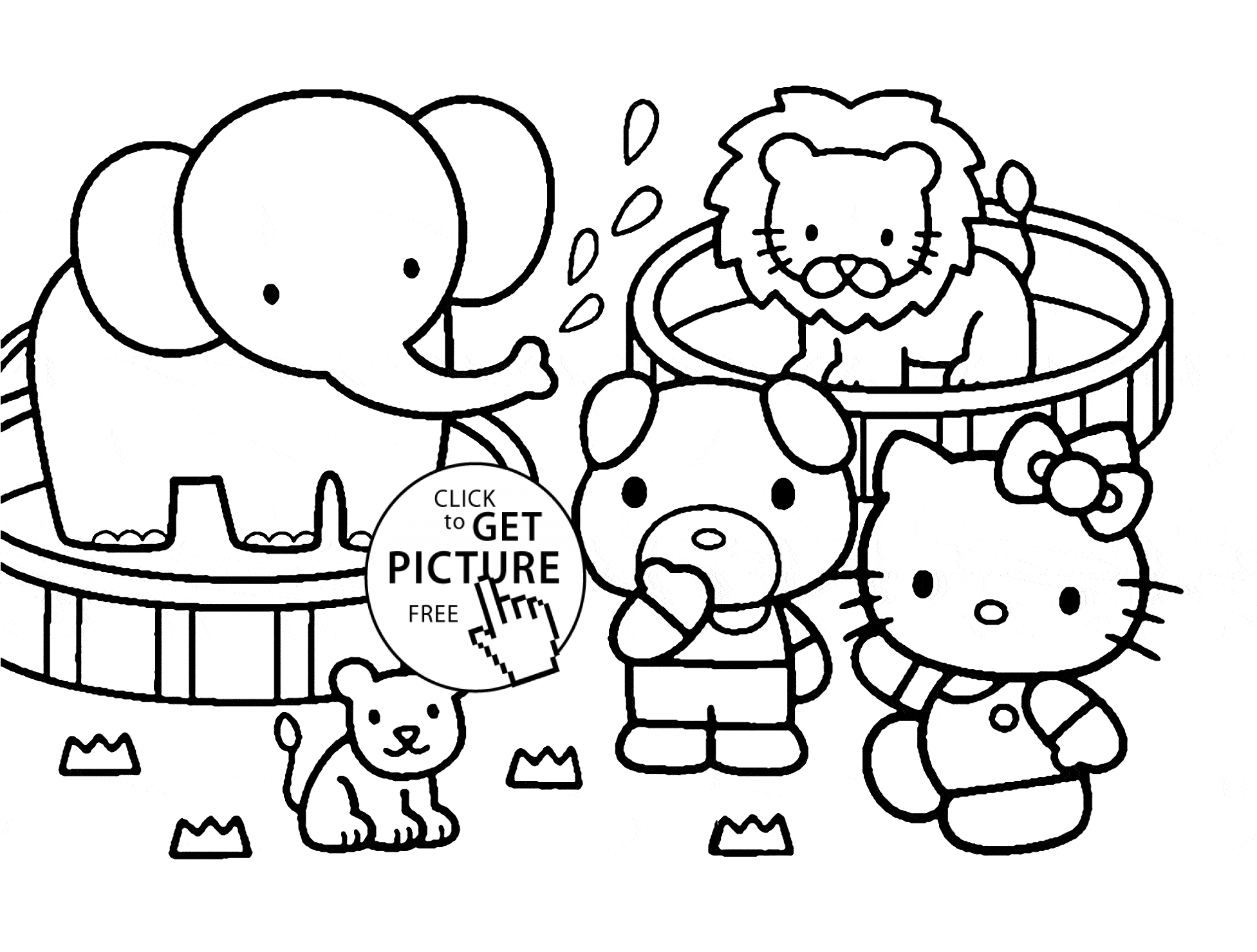 Free Zoo Animal Coloring Pages Printable, Download Free Zoo Animal ...
