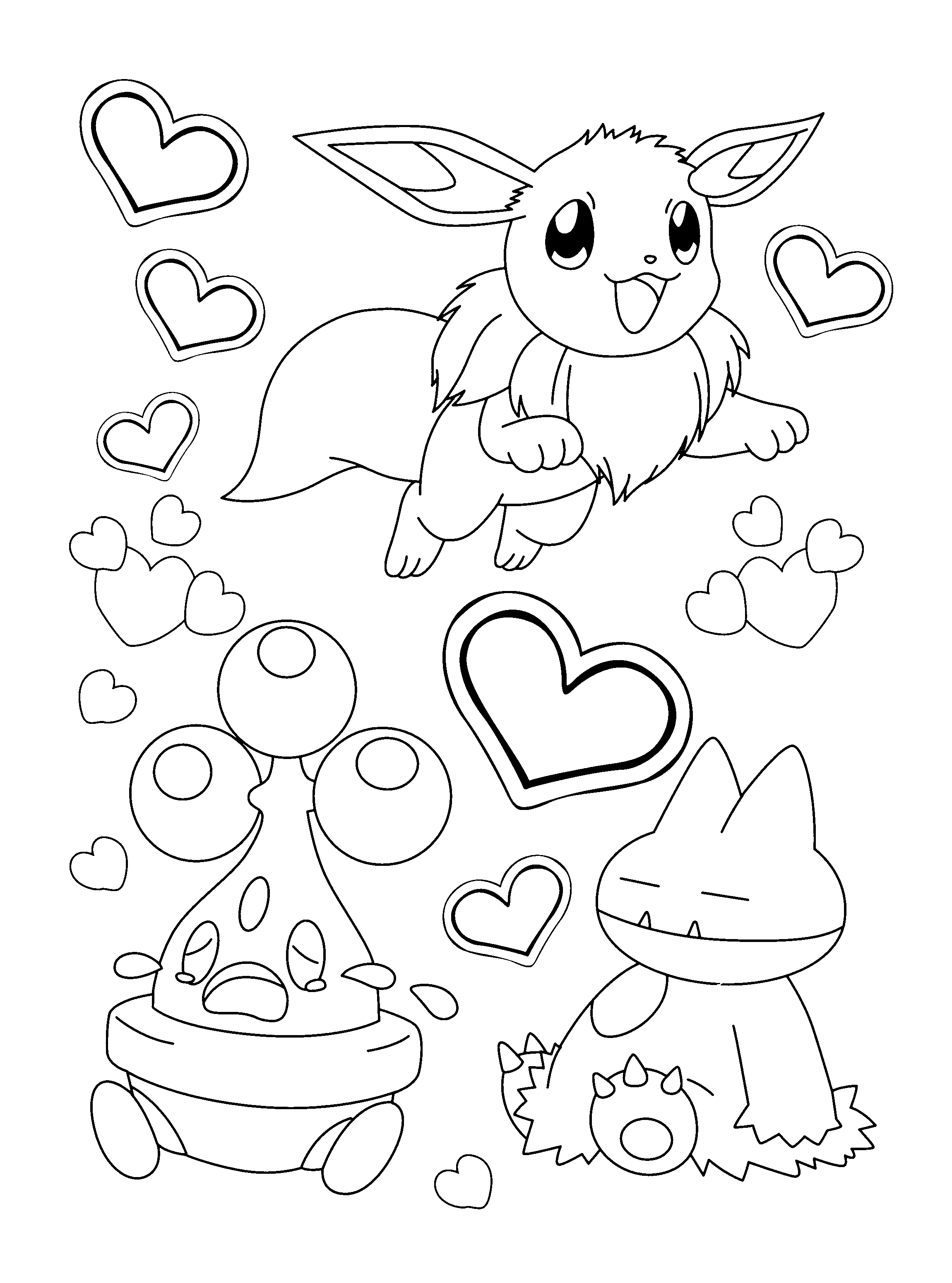26 Free Printable Eevee Pokemon Coloring Pages
