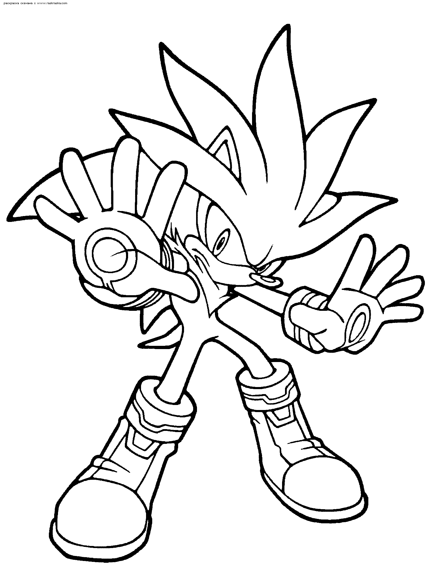 Free Super Sonic And Super Shadow And Super Silver Coloring Pages