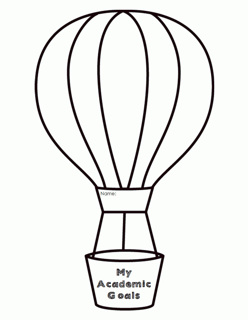 Hot Air Balloon Template Printable