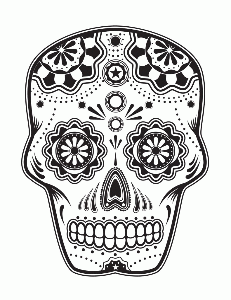 dia de los muertos free coloring pages