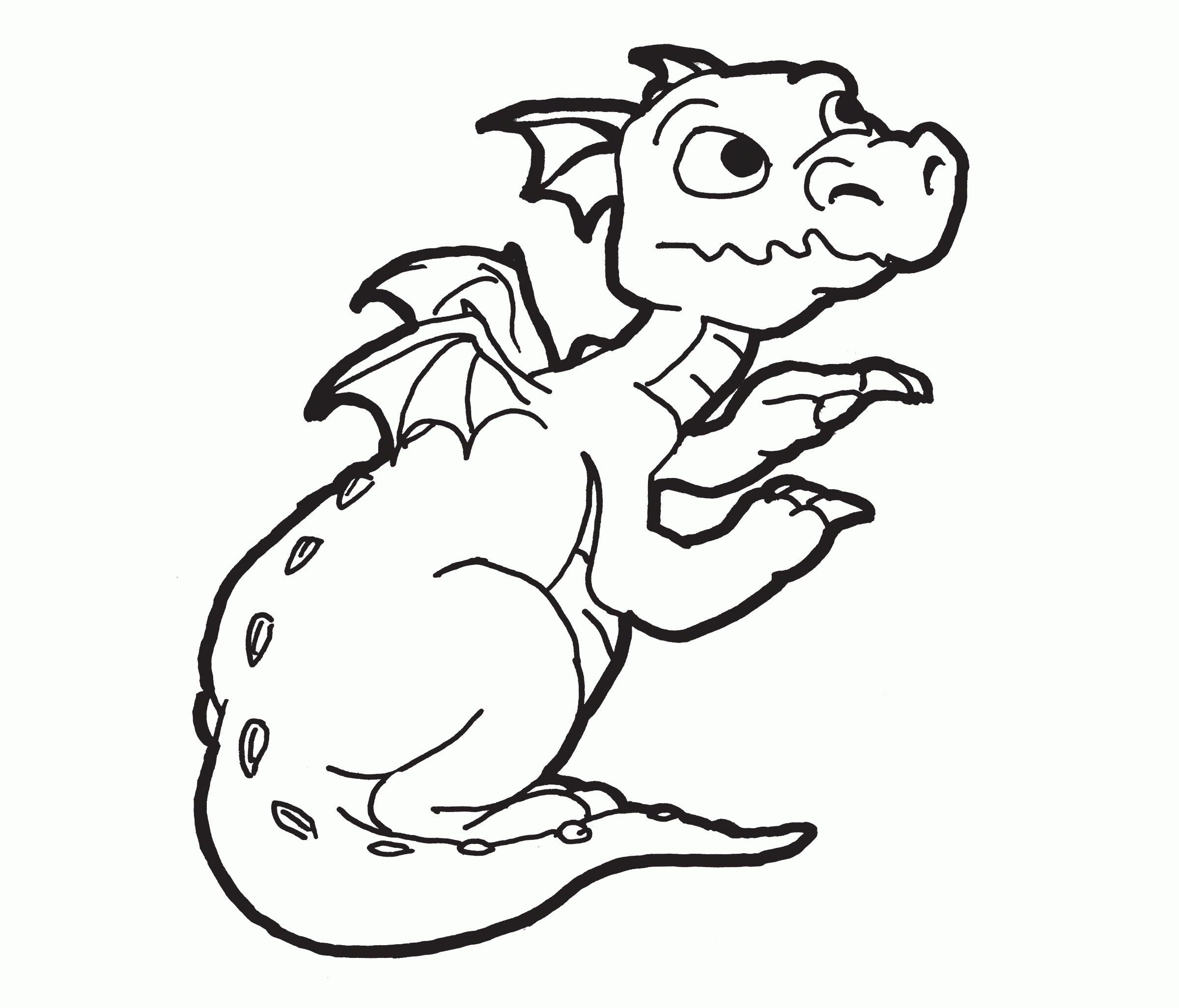 Coloring Page Of A Dragon