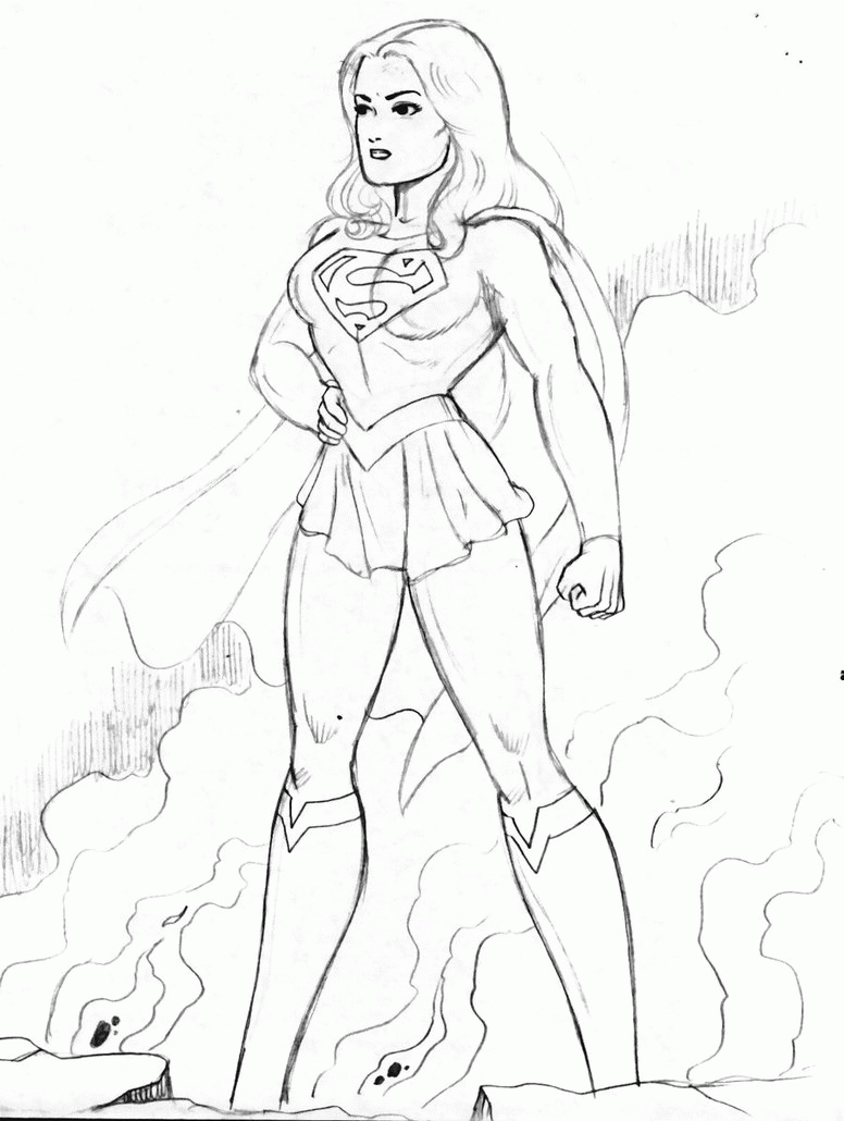 Superman And Supergirl Coloring Pages Clip Art Library