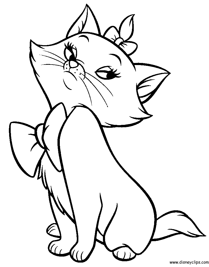Aristocats Marie Coloring Pages Clip Art Library