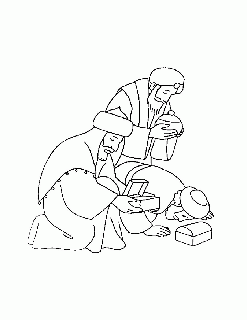 THREE WISE MEN coloring pages - Three Kings