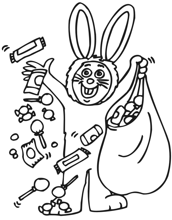 Halloween Candy | Coloring Pages for Kids and for Adults