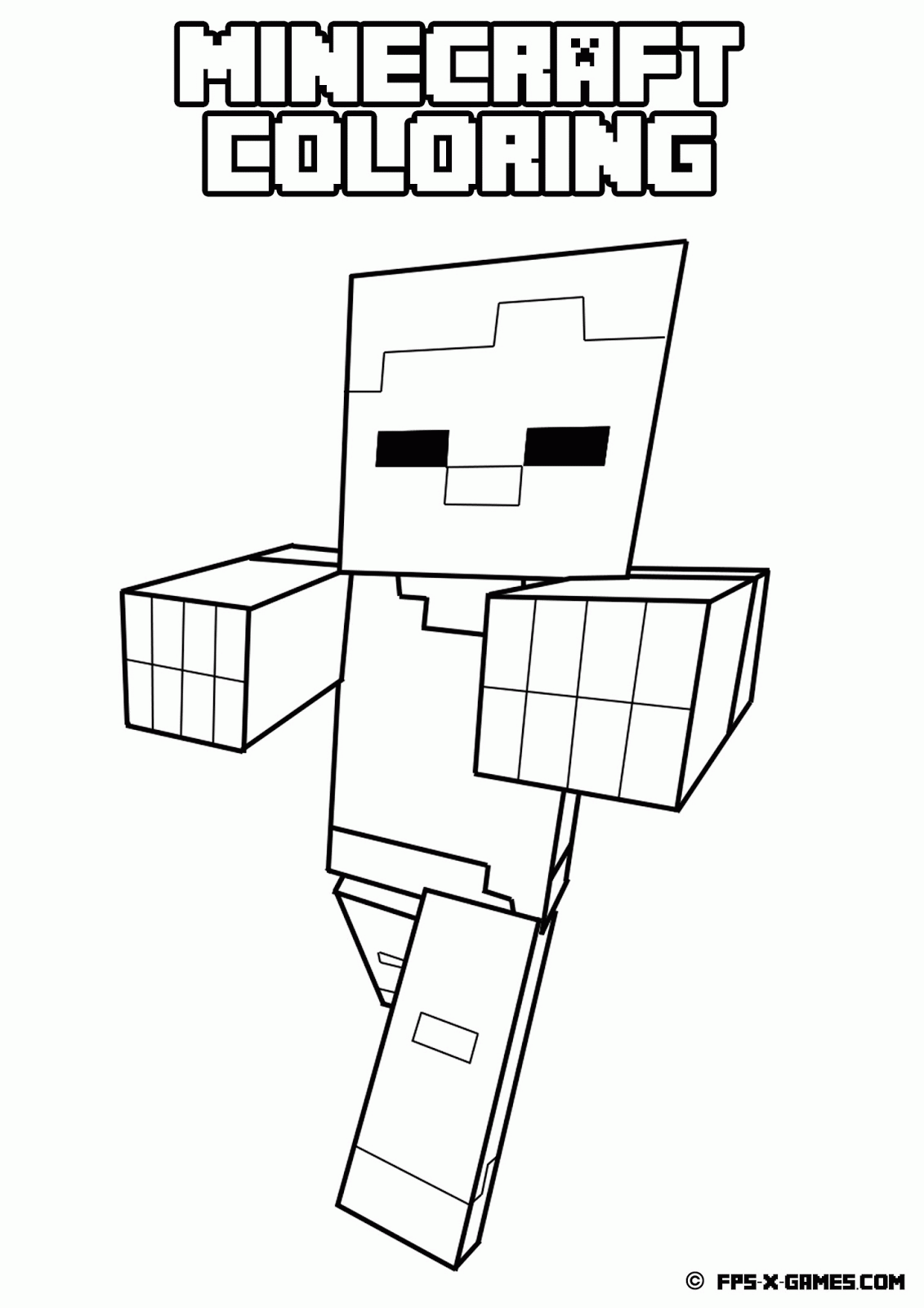 Free Minecraft Coloring Pages , Download Free Minecraft Coloring Pages