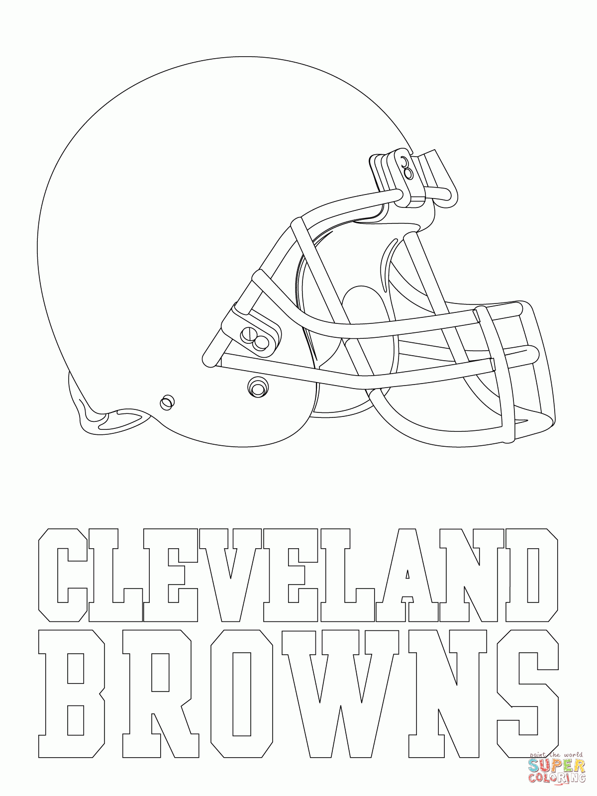 Cleveland Browns coloring page.