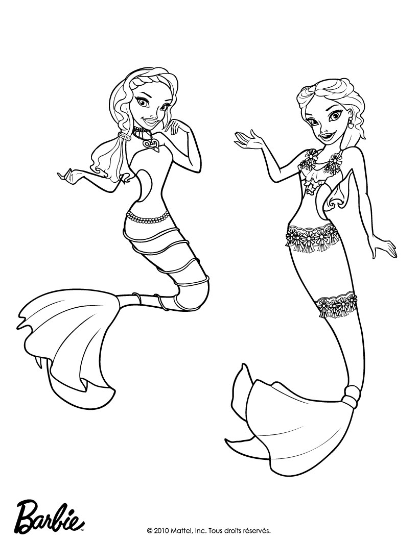 Mermaids Coloring Pages