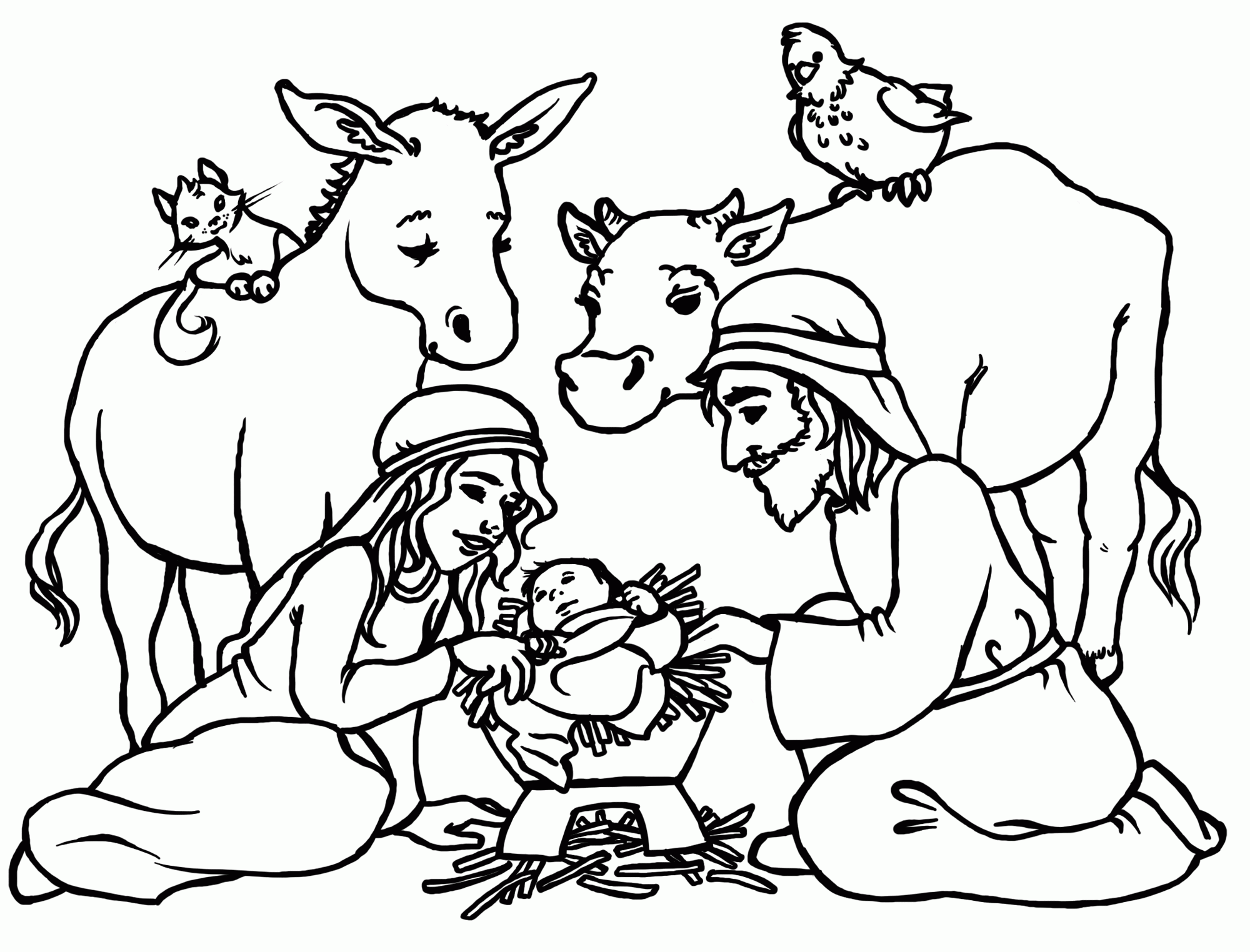 childrens bible coloring pages of jesus birth