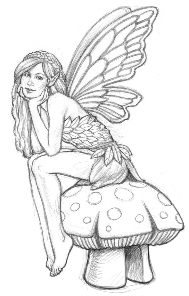 Beautiful Fairy On Water Coloring Pages | Coloring Pages For All Ages