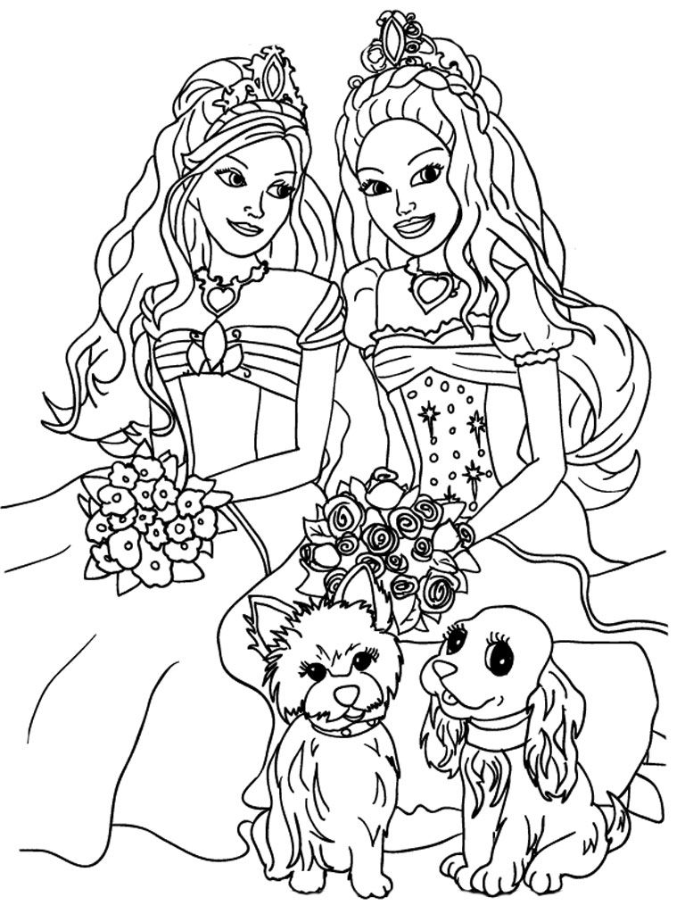 printable barbie colouring pages   Clip Art Library