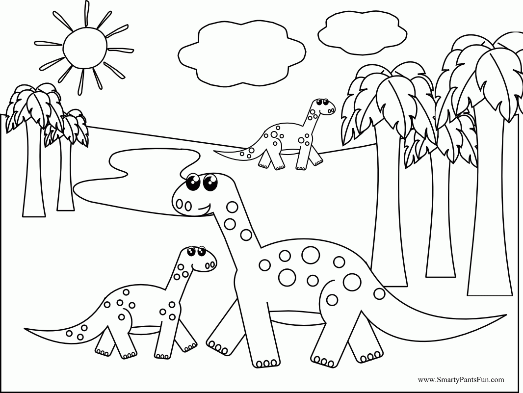 Free Dinosaur Coloring Pages For Preschoolers, Download Free Dinosaur