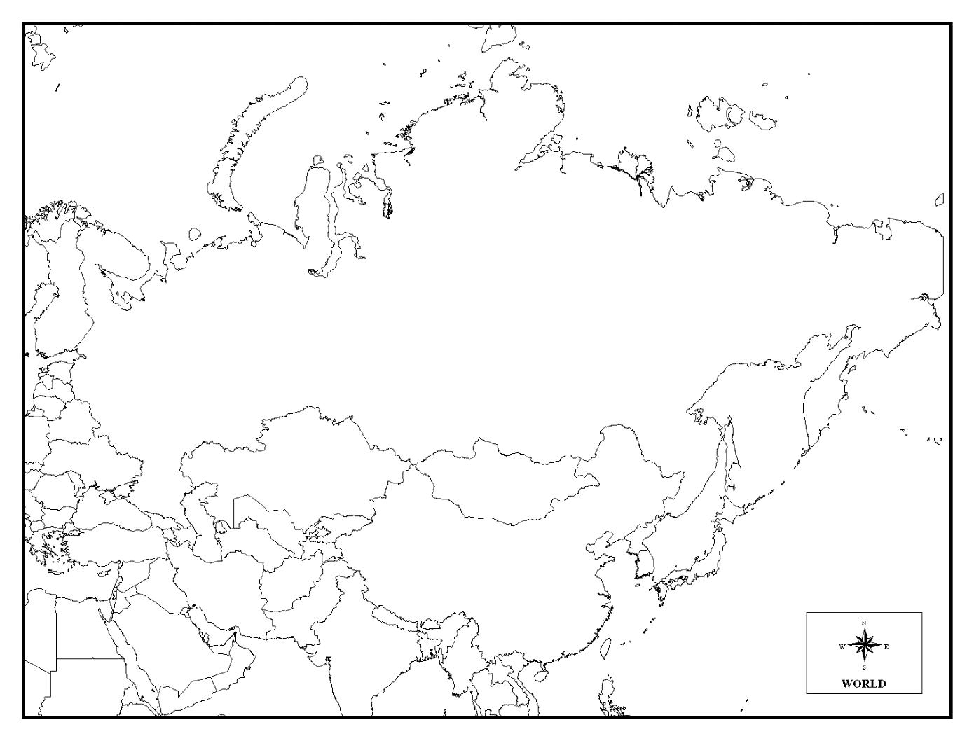 Outline Map Of Russia Free To Download And Use Map Outline