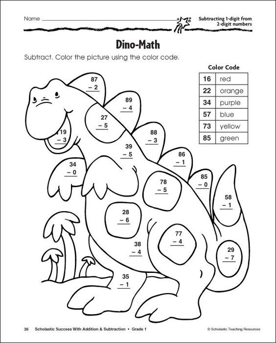 1st Grade Addition And Subtraction Coloring Worksheets Clip Art Library