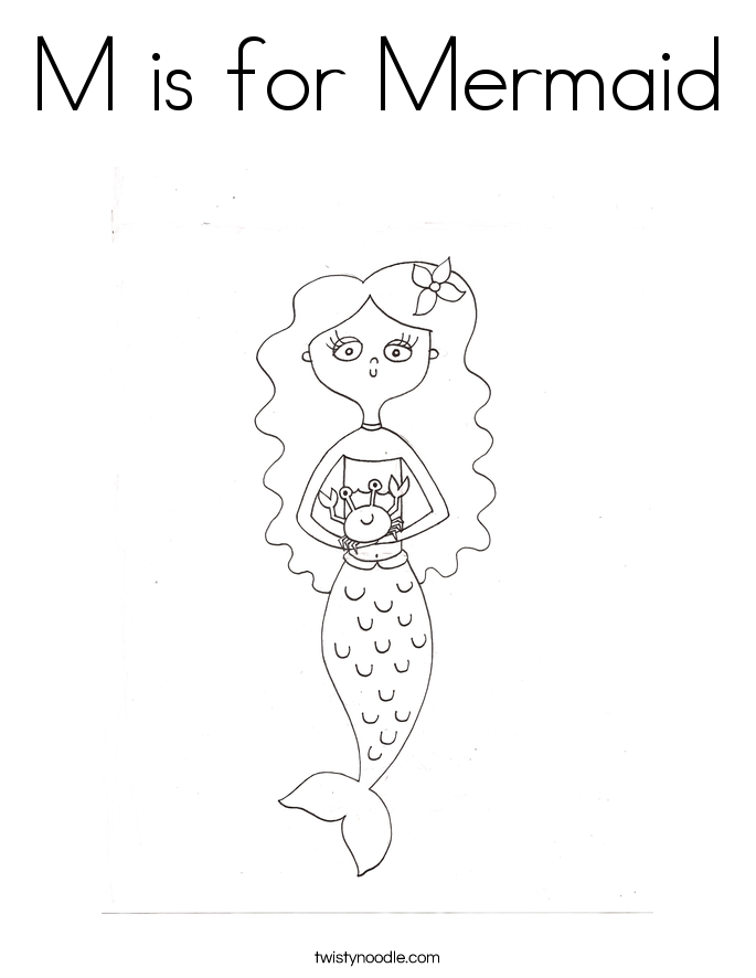 For my little Mermaid Coloring Page 