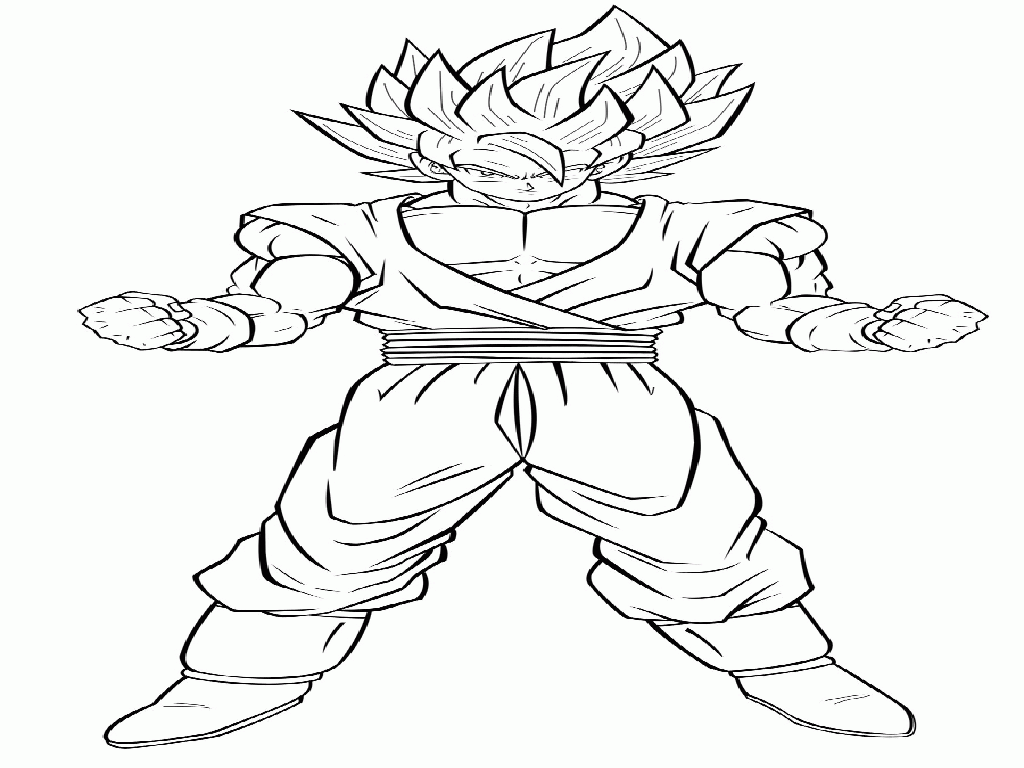 super saiyan coloring pages | High Quality Coloring Pages