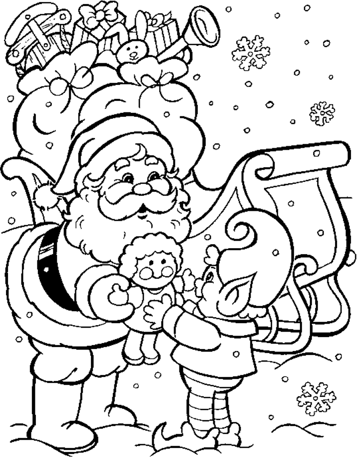 Santa Coloring Pages | Free Coloring Pages
