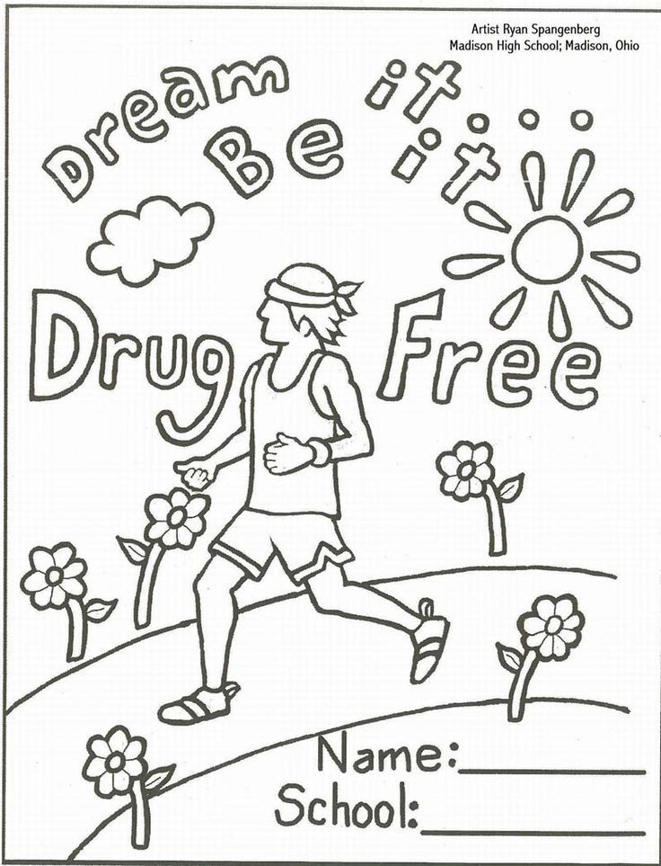 Free Printable Drug Free Coloring Pages, Download Free Printable Drug