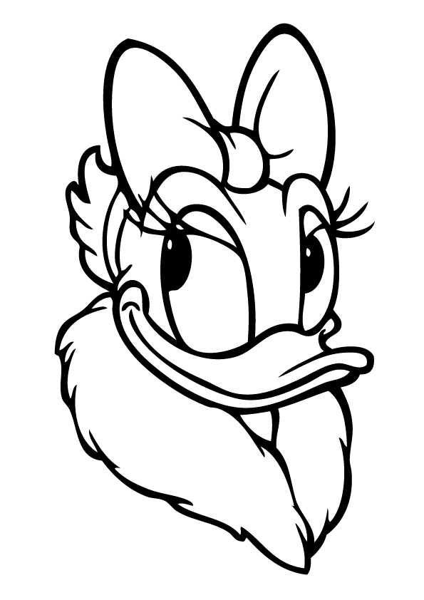 Daisy Duck Face Coloring Pages : Daisy and Donald Playing Music