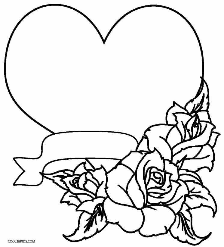 Free Flower And Hearts Coloring Pages Download Free Flower And Hearts Coloring Pages Png Images 