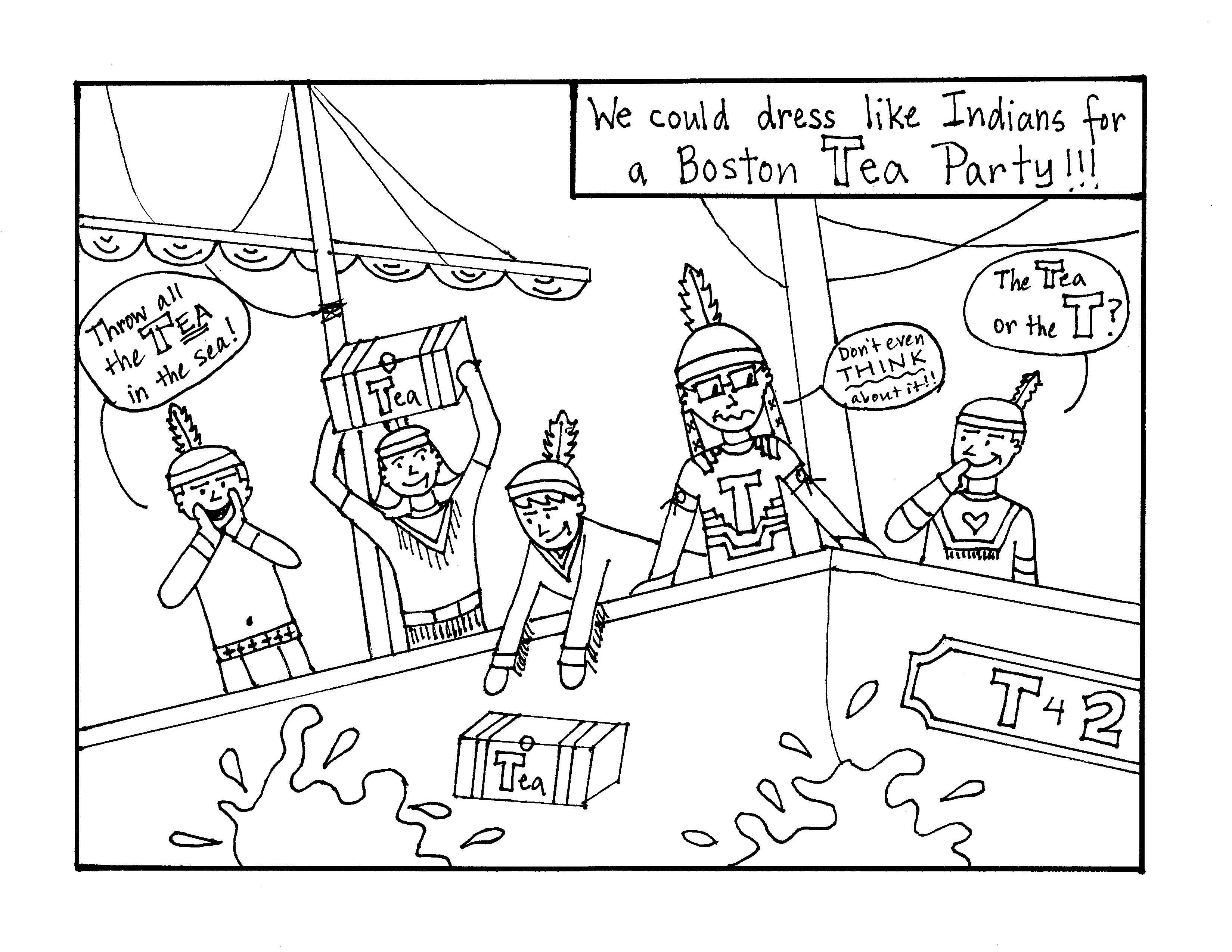 easy to draw boston tea party Clip Art Library